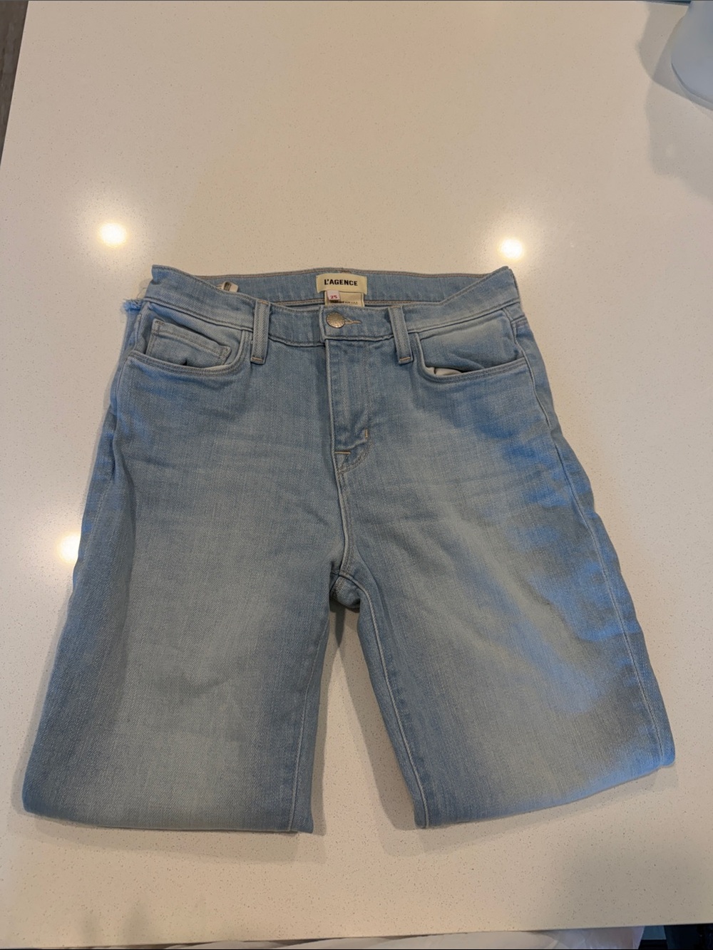 L’AGENCE Cropped Lightwash Jeans Size 25